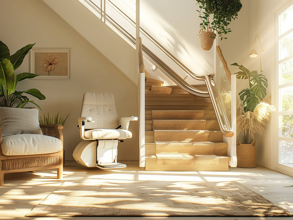 monte-escalier debout