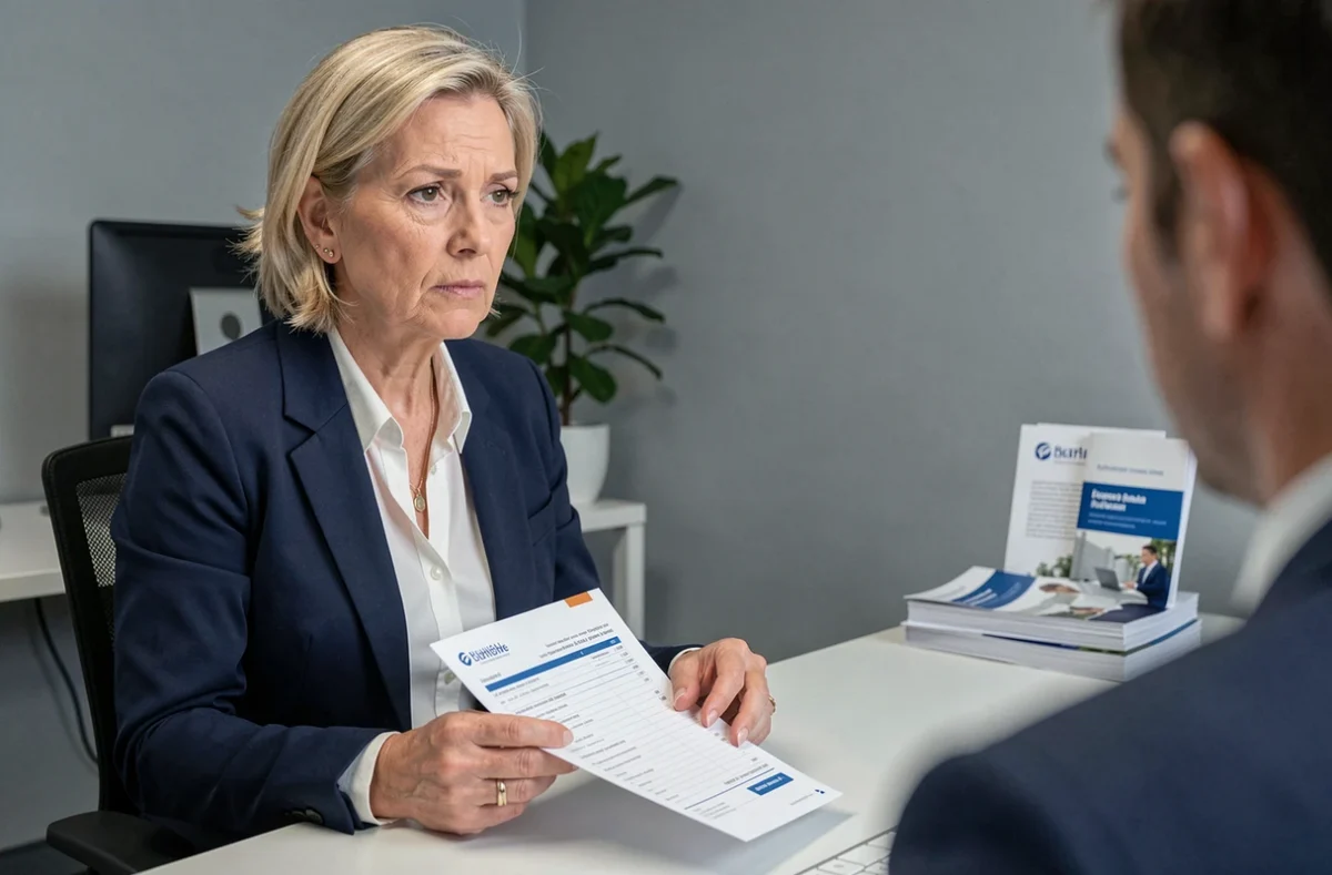 Une femme en consultation avec un conseiller retraite pour vérifier ses droits Agirc-Arrco avant 2026