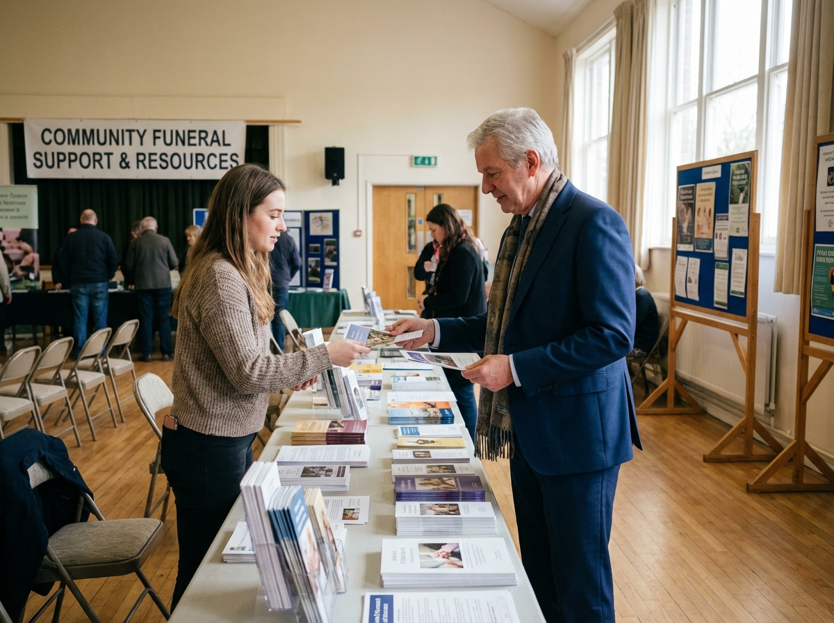 Homme en costume distribuant brochure lors d