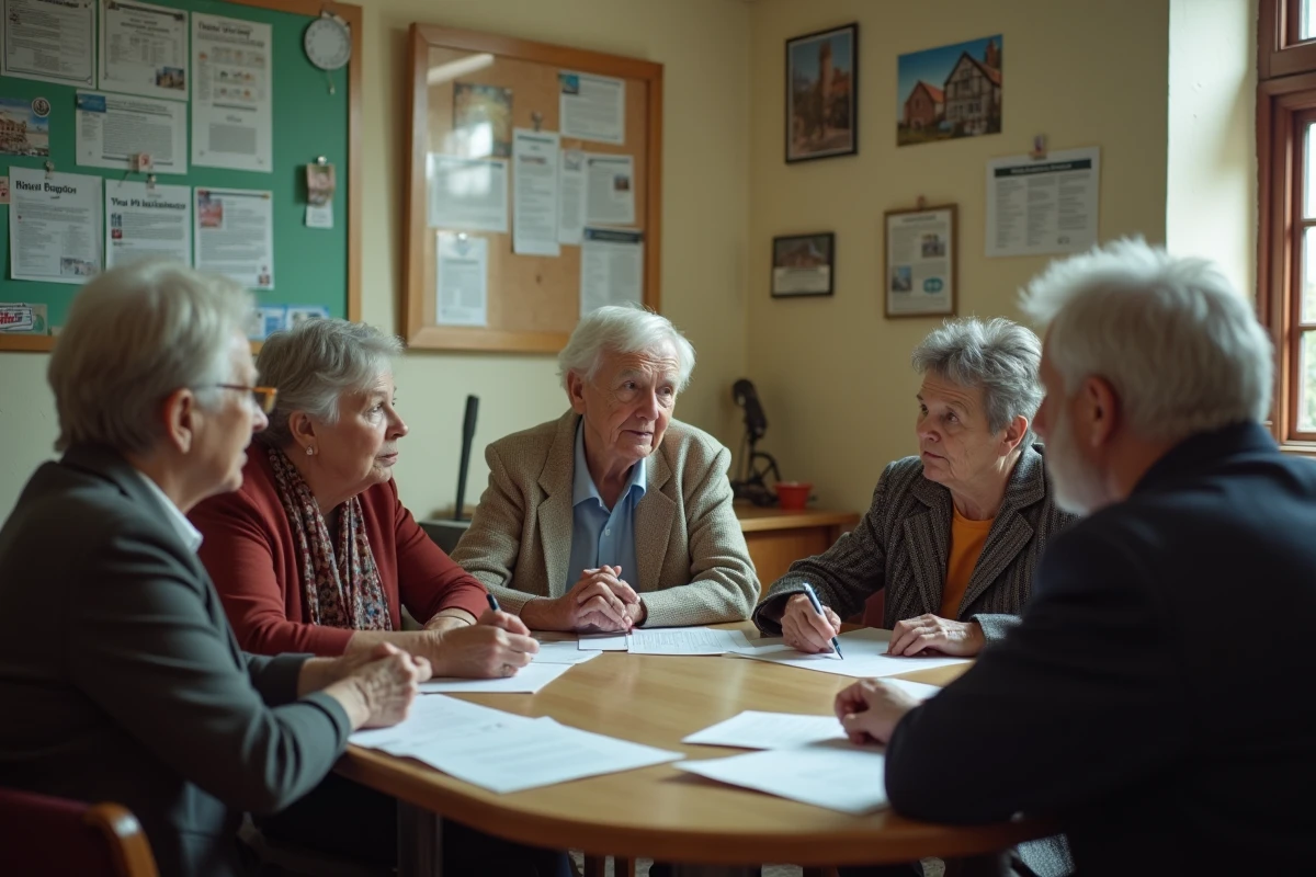 Groupe de résidents lors d